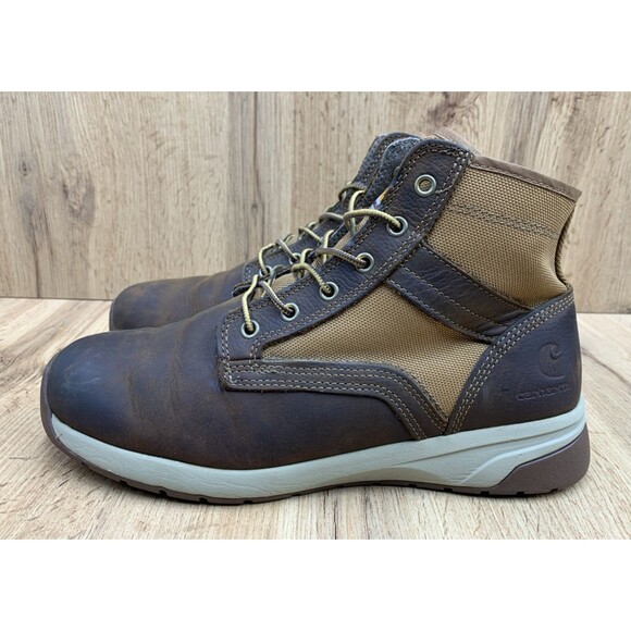 Carhartt Men Lightweight Sneaker Boots Brown Leather & Tan Duck Size 10 M FA5015 main image 7
